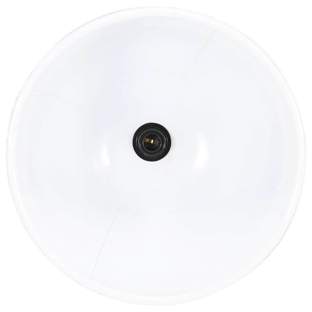 Kerek fehér ipari függőlámpa 25 W 40 cm E27 8