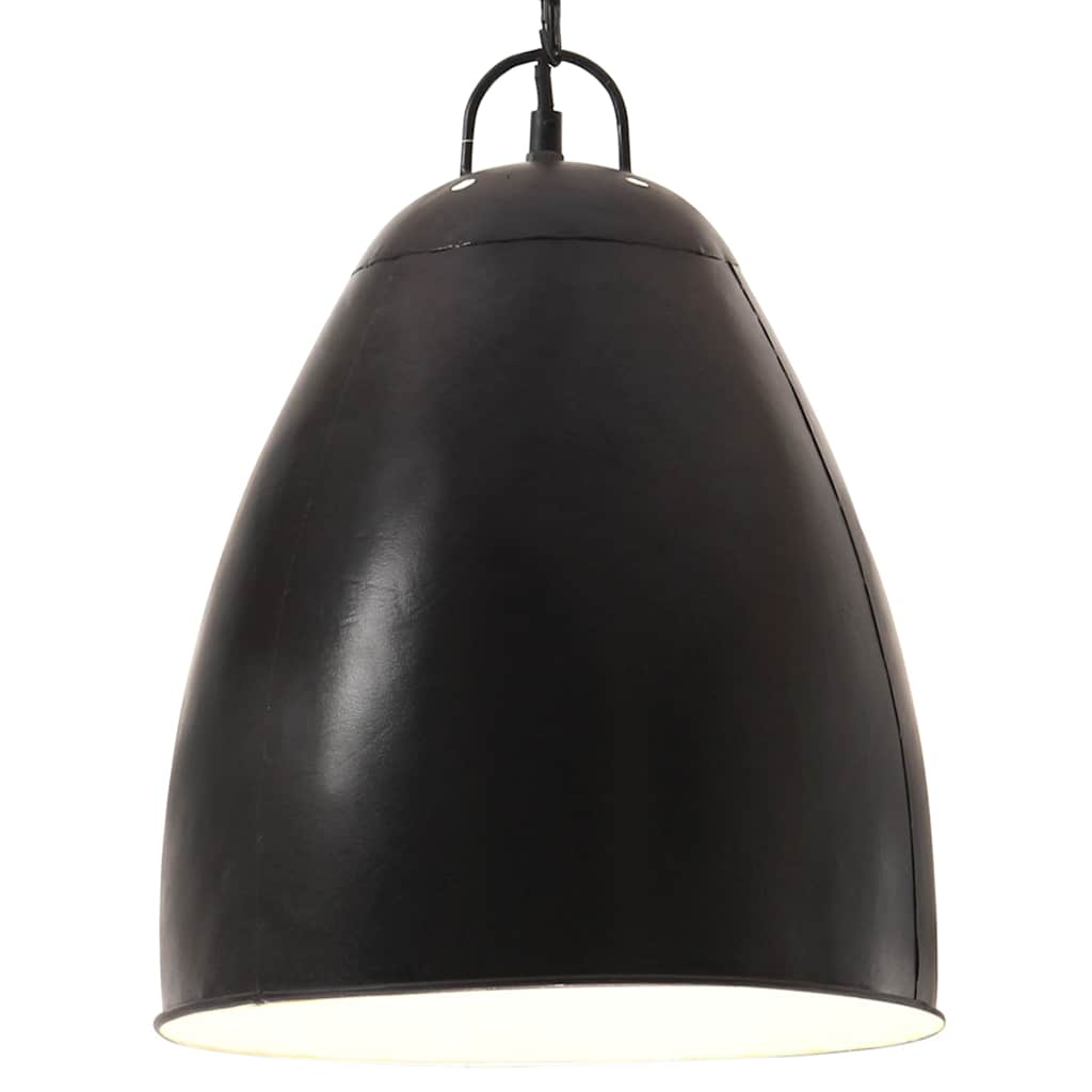 Kerek fekete ipari függőlámpa 25 W 32 cm E27