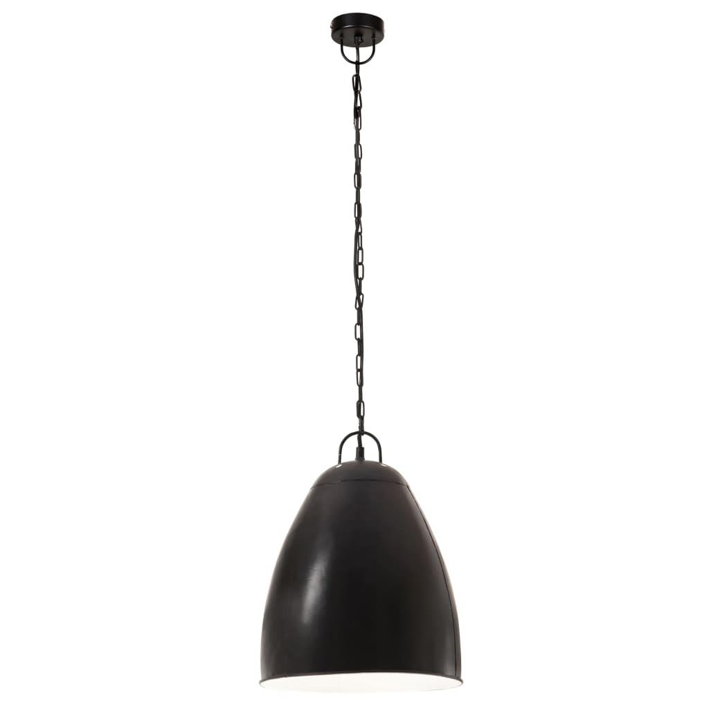 Kerek fekete ipari függőlámpa 25 W 32 cm E27 3