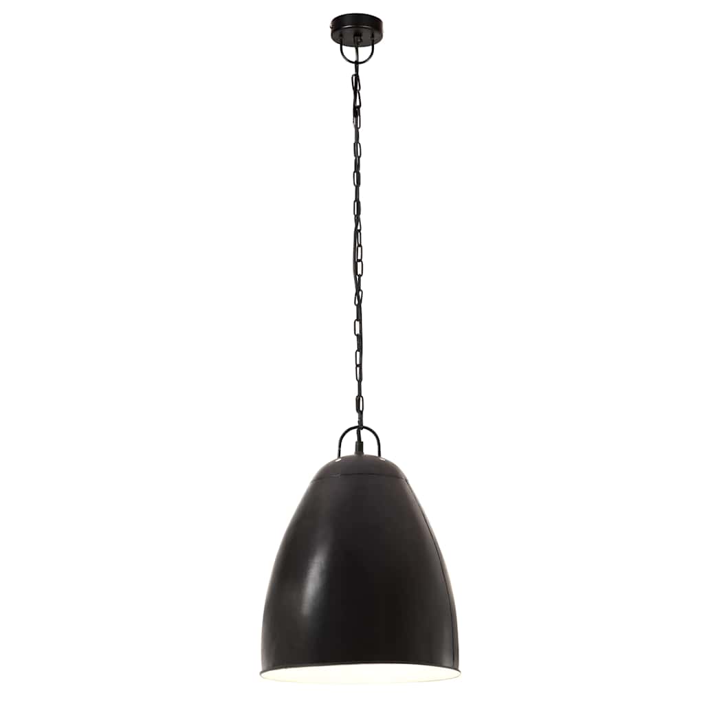 Kerek fekete ipari függőlámpa 25 W 32 cm E27 4