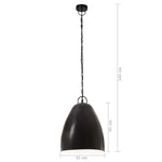 Kerek fekete ipari függőlámpa 25 W 32 cm E27 9