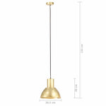 Kerek sárgaréz függőlámpa 25 W 28,5 cm E27 9