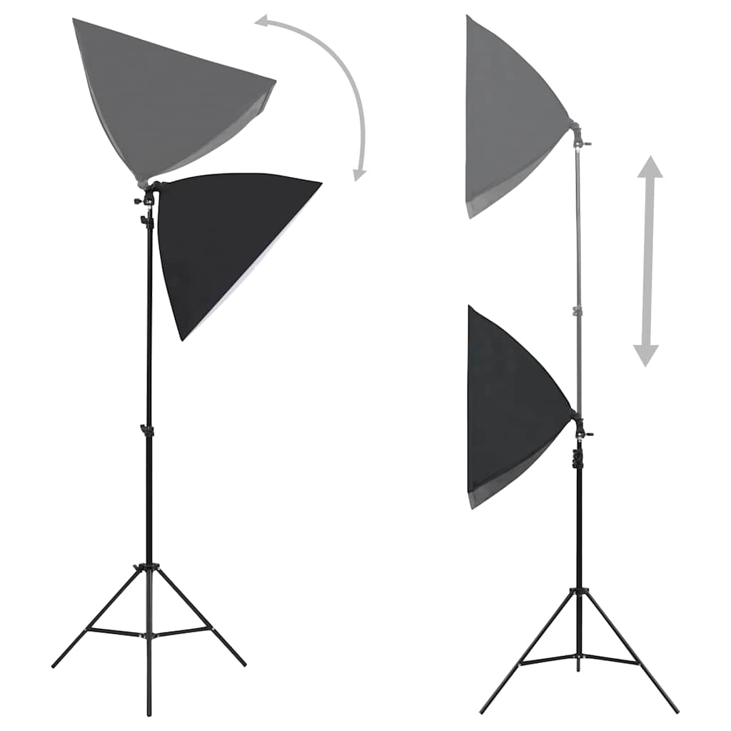 Fotóstúdió-felszerelés softbox lámpákkal és háttérrel 3