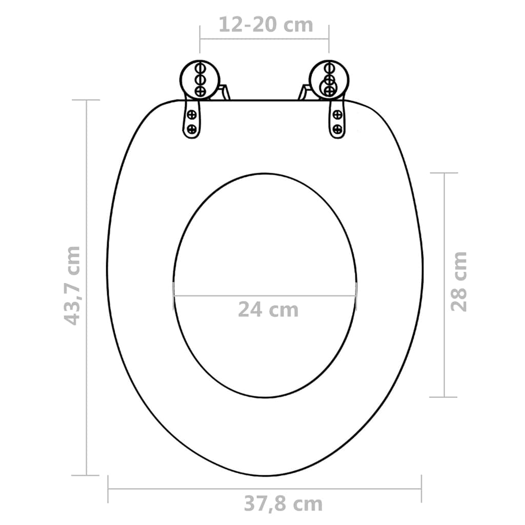 Tengerpart mintás MDF WC-ülőke lágyan csukódó fedéllel 9