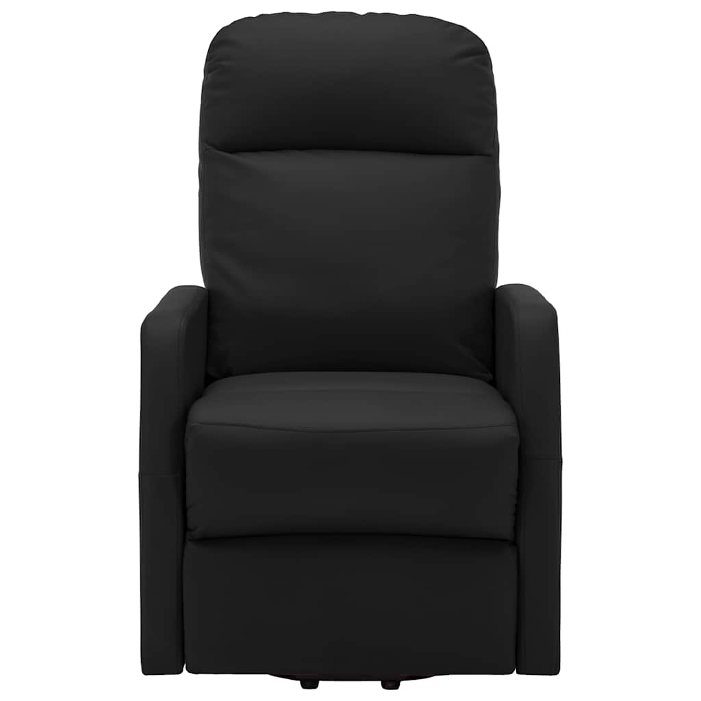 Fekete műbőr felállást segítő fotel 3