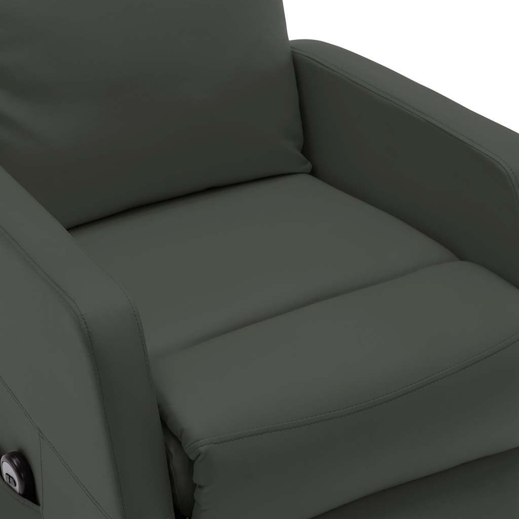 Antracitszürke műbőr felállást segítő fotel 6