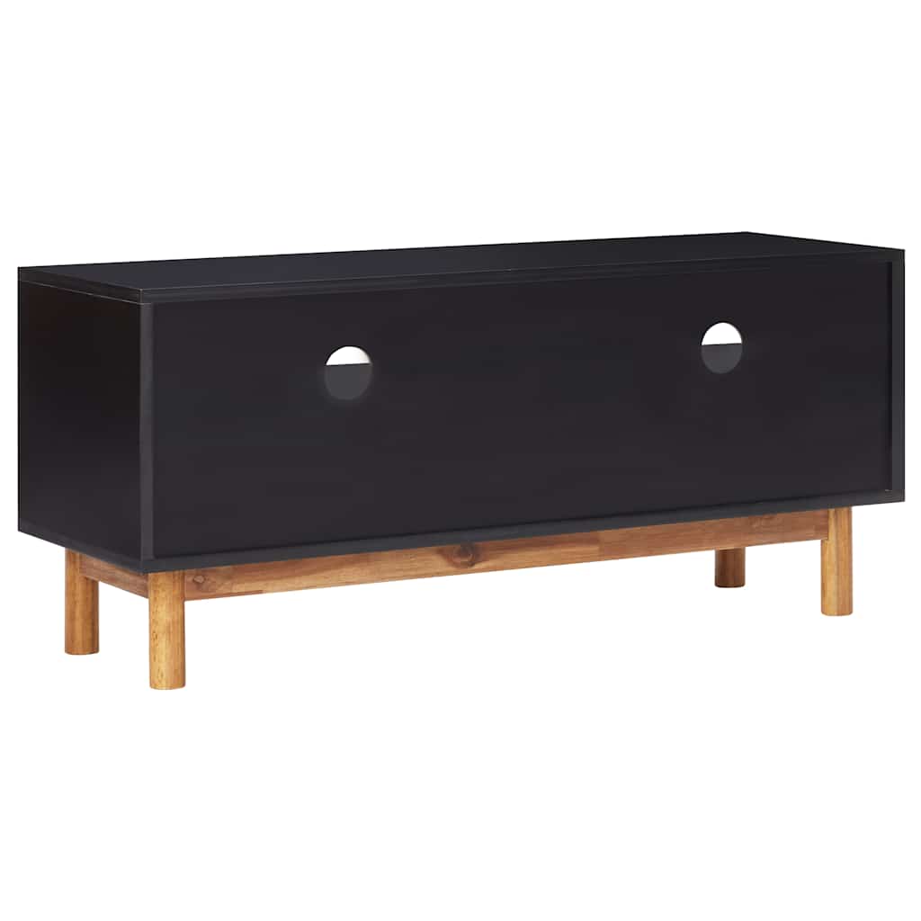 Tömör akácfa és MDF TV-szekrény 100 x 35 x 45 cm 4