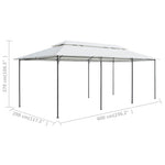 Fehér pavilon 600 x 298 x 270 cm 180 g/m² 6