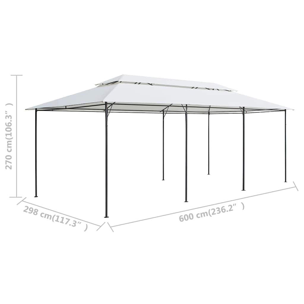 Fehér pavilon 600 x 298 x 270 cm 180 g/m² 6