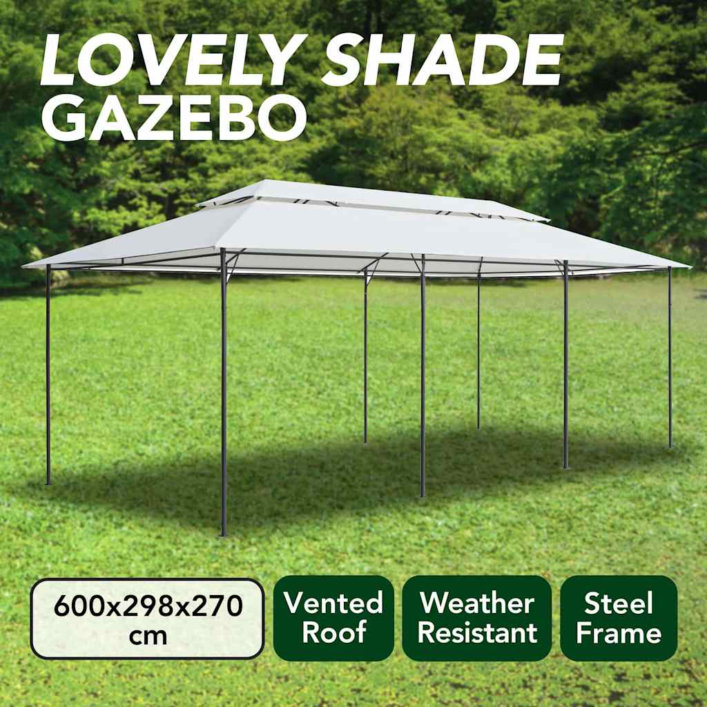 Fehér pavilon 600 x 298 x 270 cm 180 g/m² 7