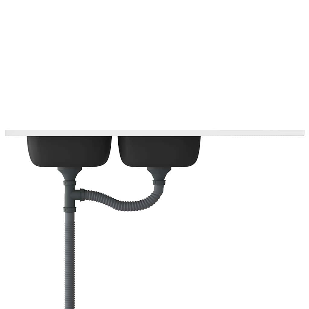 Ezüst rozsdamentes acél dupla konyhamosogató 1200x600x155 mm 6