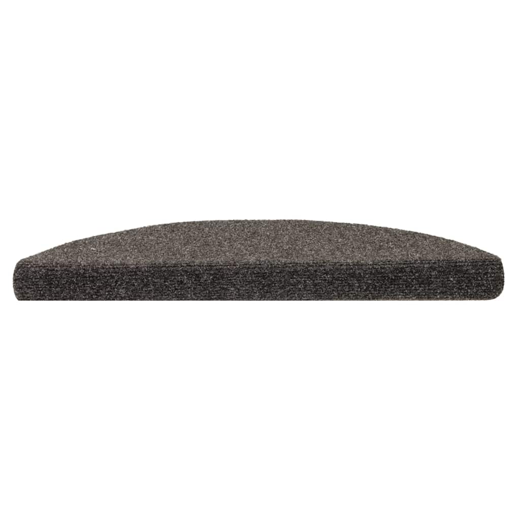 15 db öntapadós lépcsőszőnyeg 56 x 17 x 3 cm antracit félkör alakú 3