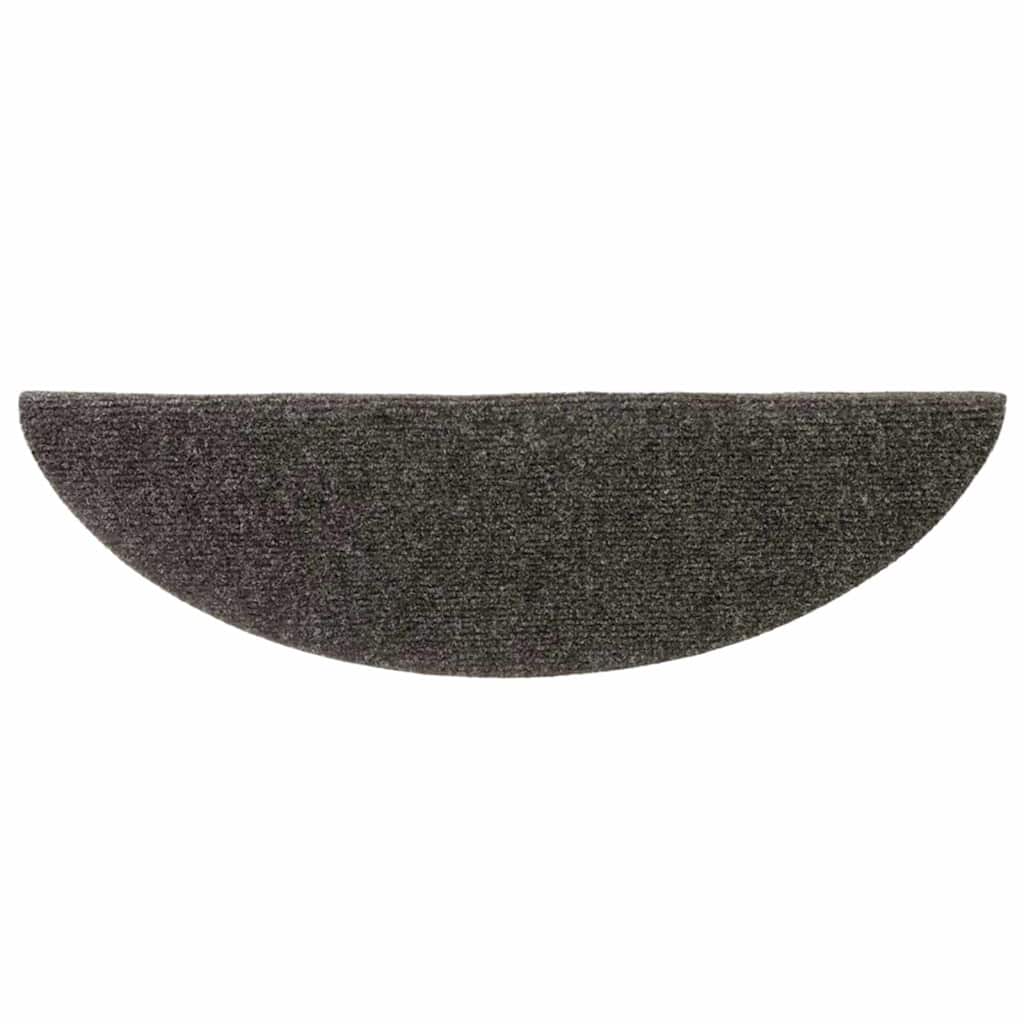 15 db öntapadós lépcsőszőnyeg 56 x 17 x 3 cm antracit félkör alakú 4