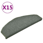 Lépcsőszőnyegek 15 db 65 x 24 x 4 cm Non-Slip Sötétzöld 2
