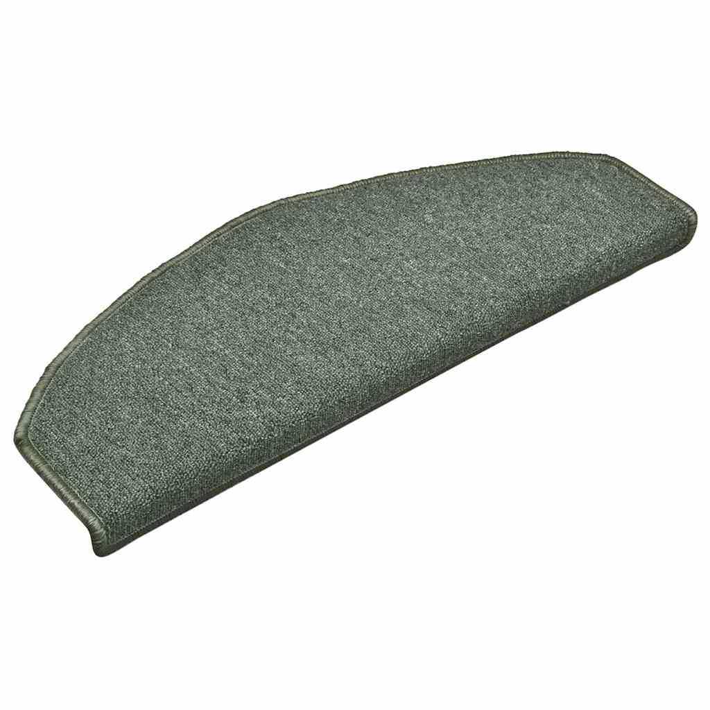 Lépcsőszőnyegek 15 db 65 x 24 x 4 cm Non-Slip Sötétzöld 3