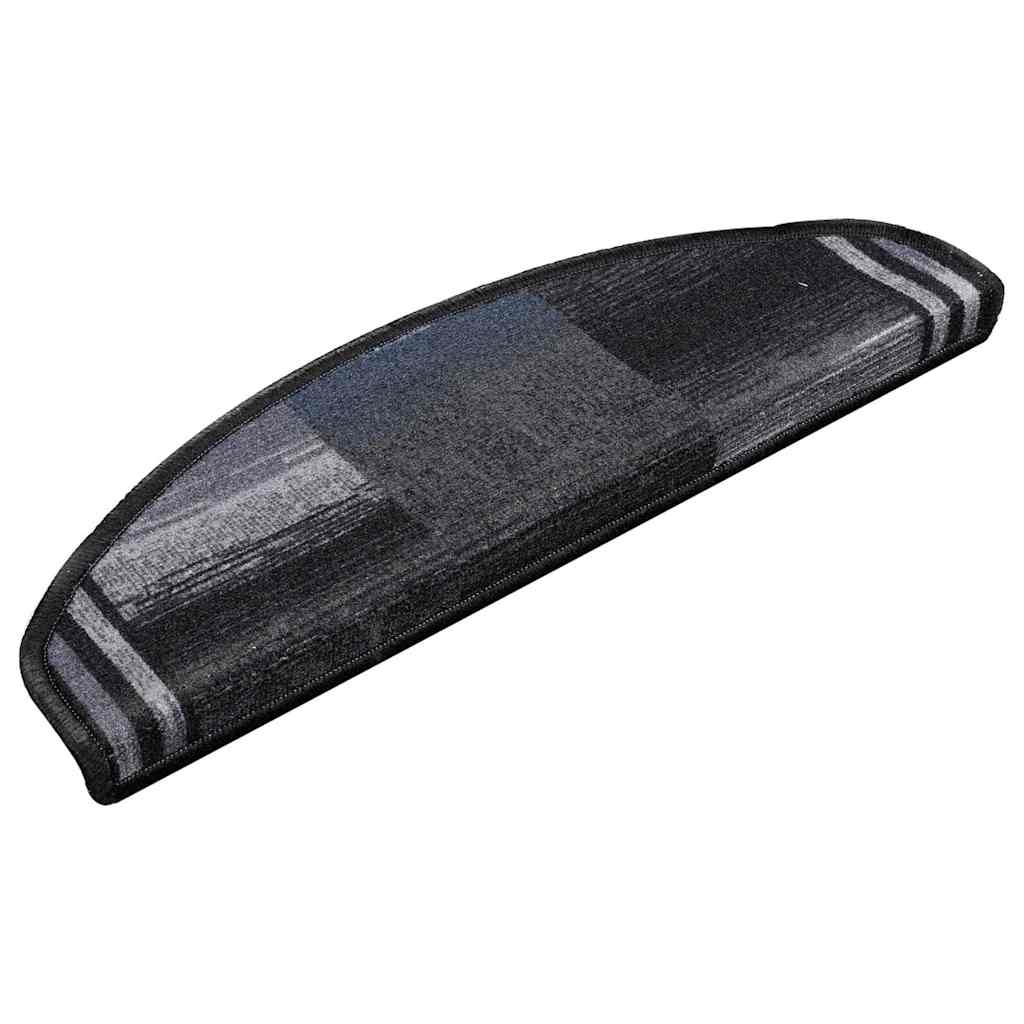 15 db fekete-szürke öntapadó lépcsőszőnyeg 65 x 21 x 4 cm 3