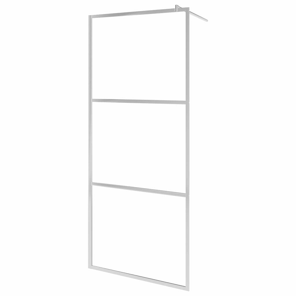 Zuhanyképernyők Ezüst 80 x 195 cm Üveg és Alumínium 2