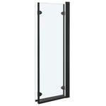 3 paneles fekete ESG zuhanyzó összecsukható ajtóval 130x138 cm 4
