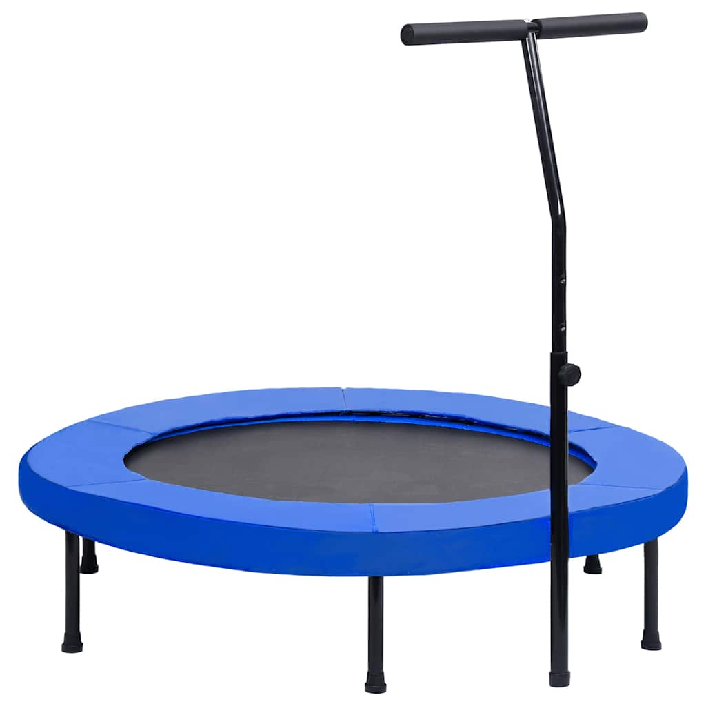 Fitnesz trambulin kapaszkodóval és biztonsági párnázással 122 cm