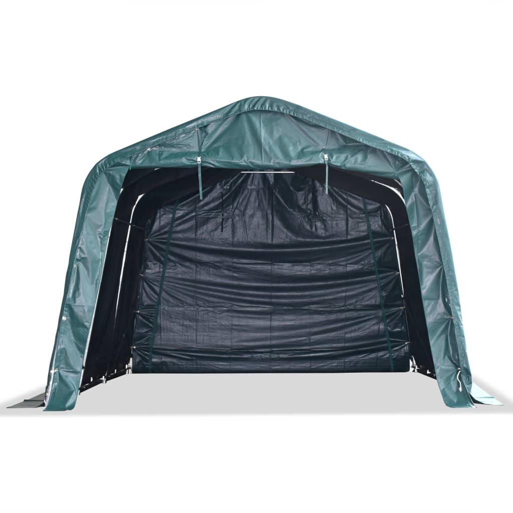 Sötétzöld elmozdítható PVC állattartó sátor 550 g/m² 3,3 x 4,8 m 2