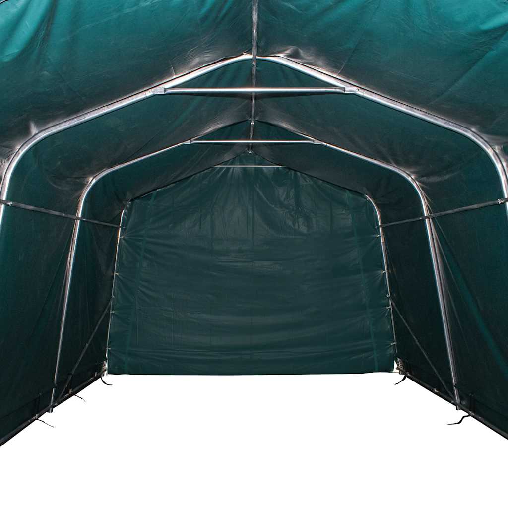 Sötétzöld elmozdítható PVC állattartó sátor 550 g/m² 3,3 x 4,8 m 4