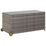 Világosszürke polyrattan kerti tárolóláda 120 x 65 x 61 cm 2