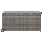 Világosszürke polyrattan kerti tárolóláda 120 x 65 x 61 cm 3
