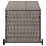 Világosszürke polyrattan kerti tárolóláda 120 x 65 x 61 cm 5