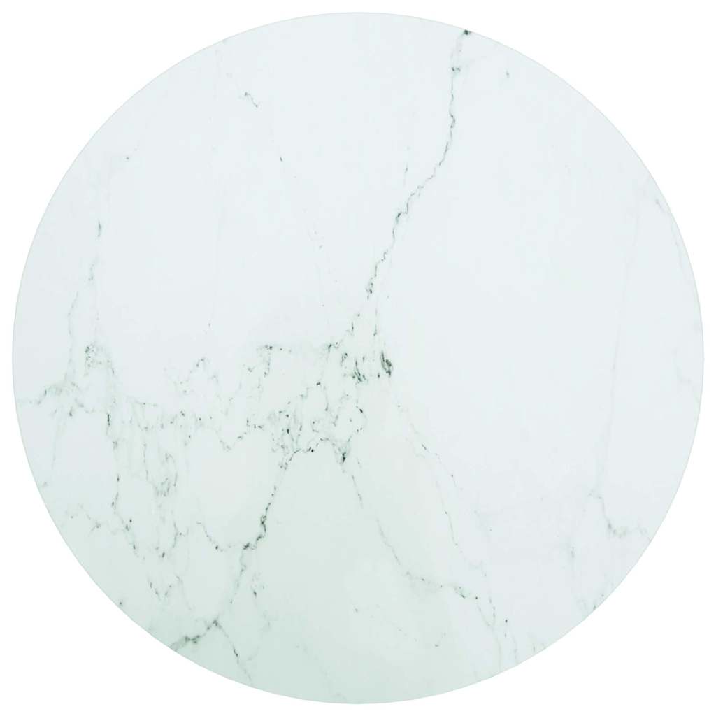 Fehér edzett üveg asztallap márványdizájnnal Ø60 x 0,8 cm