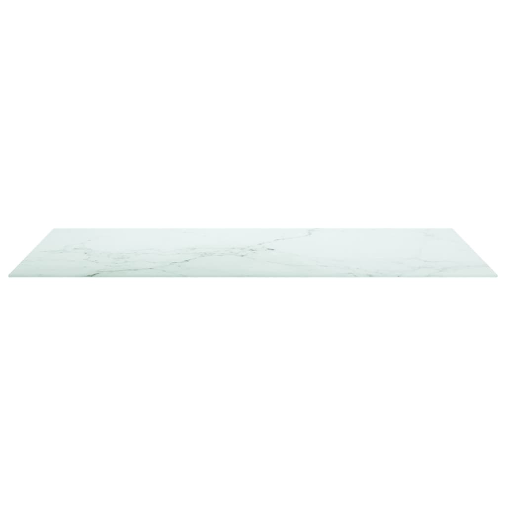 Fehér edzett üveg asztallap márványdizájnnal 120 x 62 cm 8 mm 3