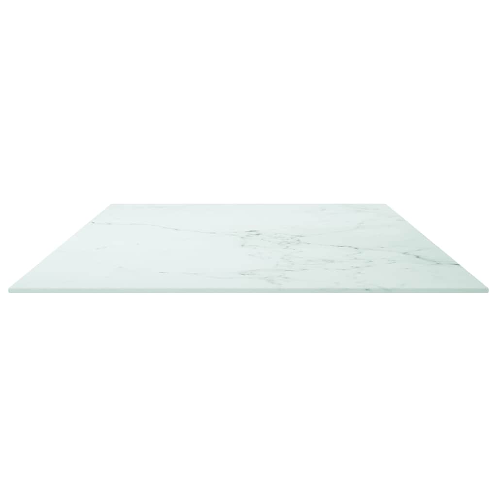 Fehér edzett üveg asztallap márványdizájnnal 120 x 62 cm 8 mm 4