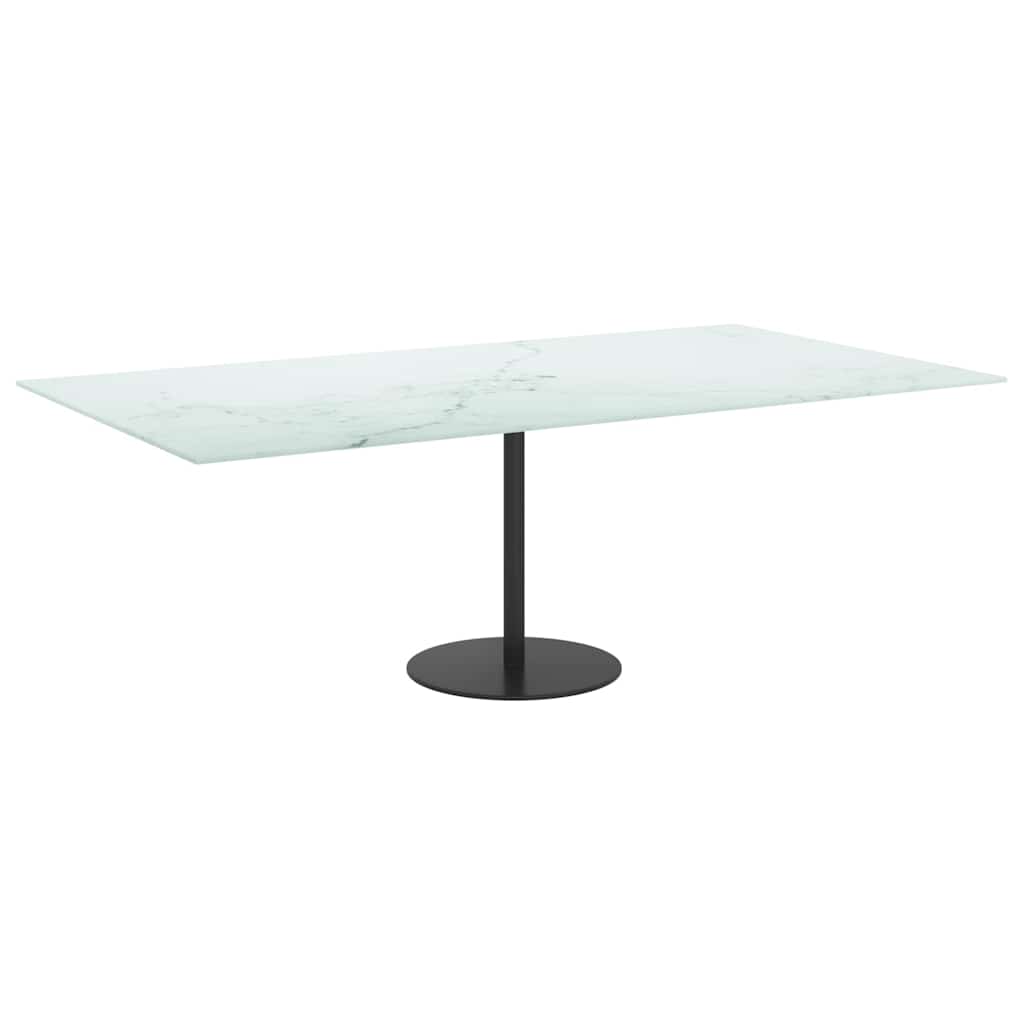 Fehér edzett üveg asztallap márványdizájnnal 120 x 62 cm 8 mm 5