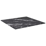 Fekete edzett üveg asztallap márványdizájnnal 40 x 40 cm 6 mm 2