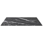 Fekete edzett üveg asztallap márványdizájnnal 50 x 50 cm 6 mm 3