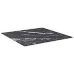 Fekete edzett üveg asztallap márványdizájnnal 70 x 70 cm 6 mm 2