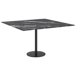 Fekete edzett üveg asztallap márványdizájnnal 70 x 70 cm 6 mm 4