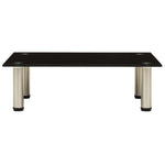 322761 vidaXL TV Stand Black 60x35x17 cm Tempered Glass 2