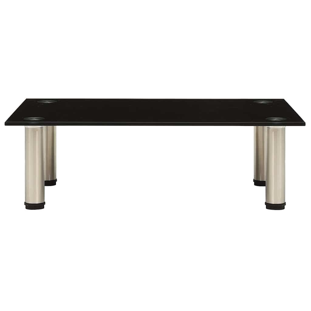 322761 vidaXL TV Stand Black 60x35x17 cm Tempered Glass 2