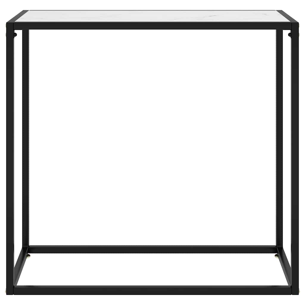 Fehér edzett üveg tálalóasztal 80 x 35 x 75 cm 2