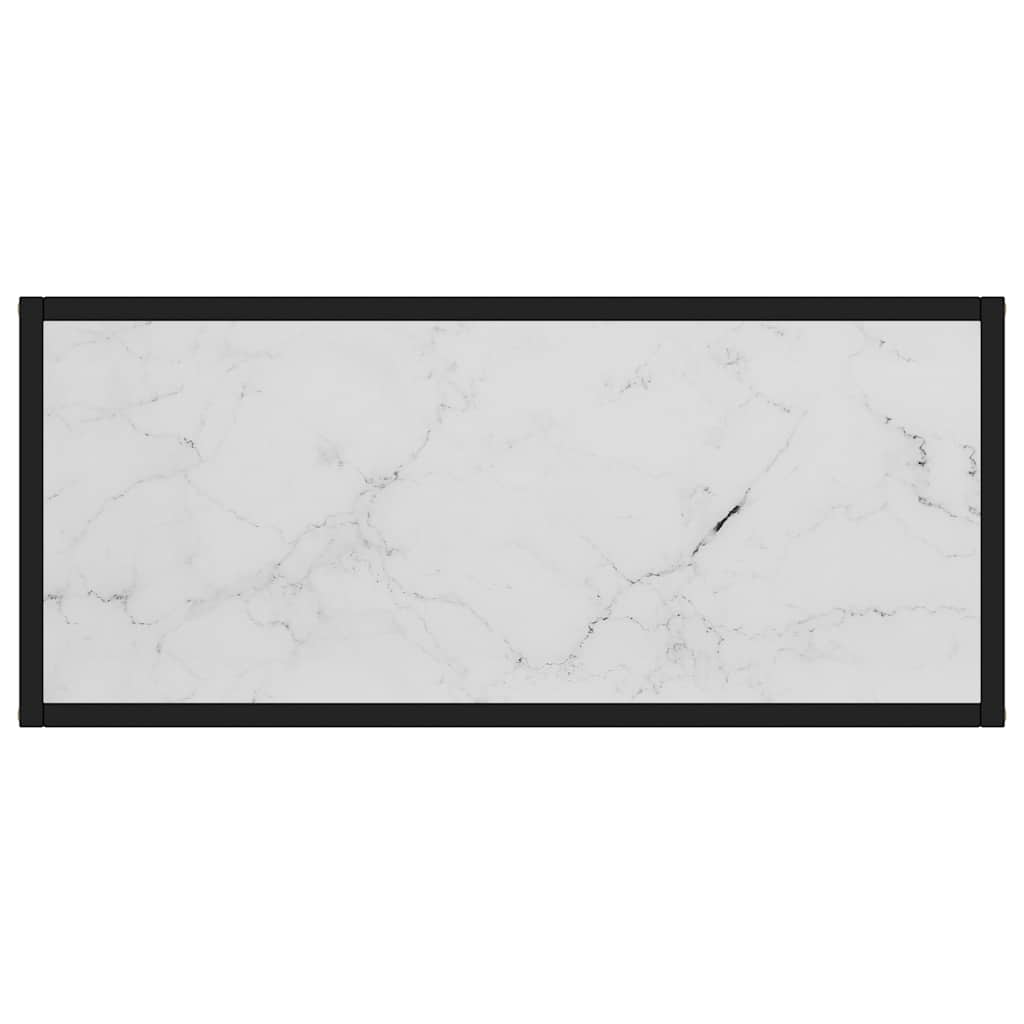 Fehér edzett üveg tálalóasztal 80 x 35 x 75 cm 4