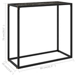 Fekete edzett üveg tálalóasztal 80 x 35 x 75 cm 6
