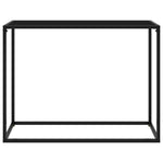 Fekete edzett üveg tálalóasztal 100 x 35 x 75 cm 2