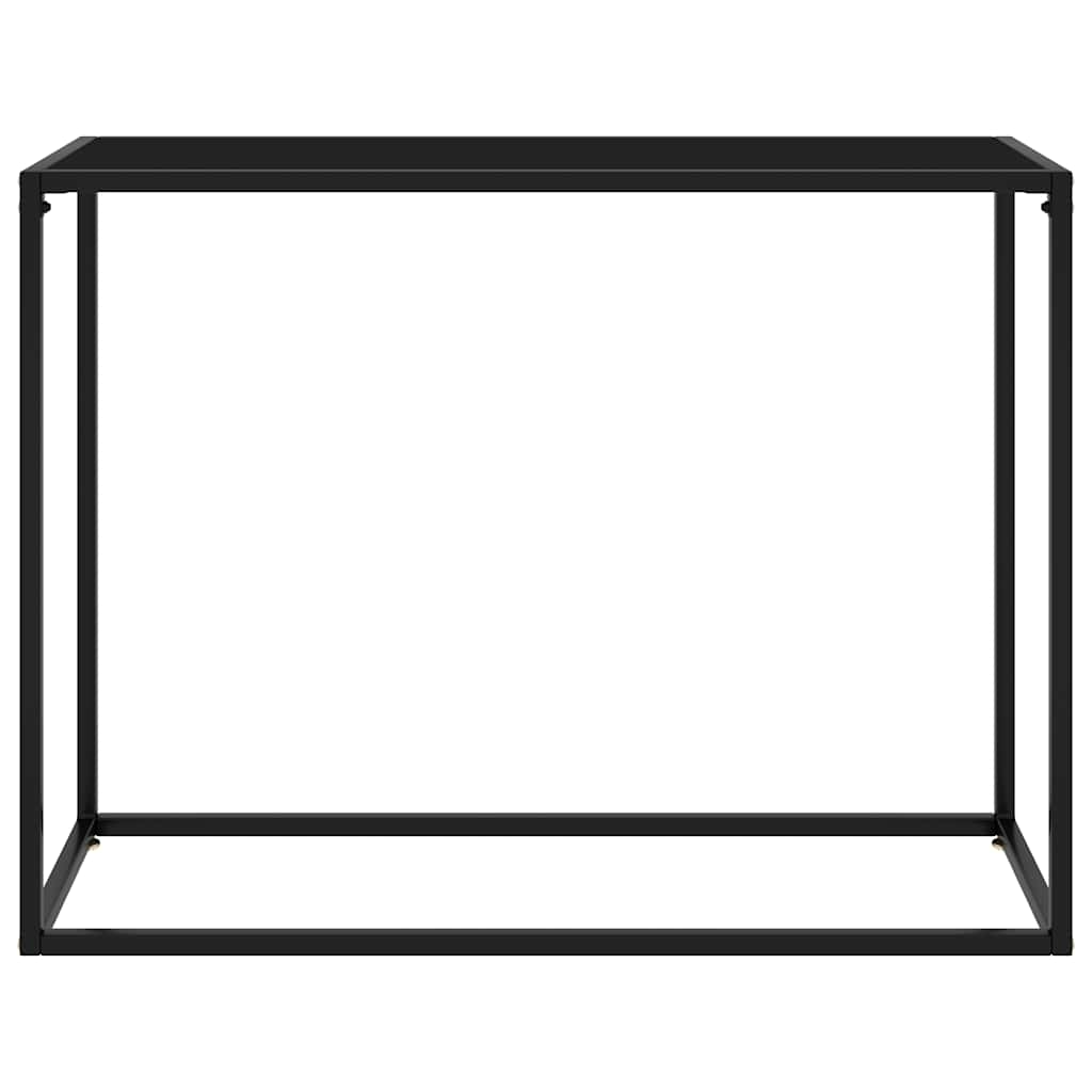 Fekete edzett üveg tálalóasztal 100 x 35 x 75 cm 2