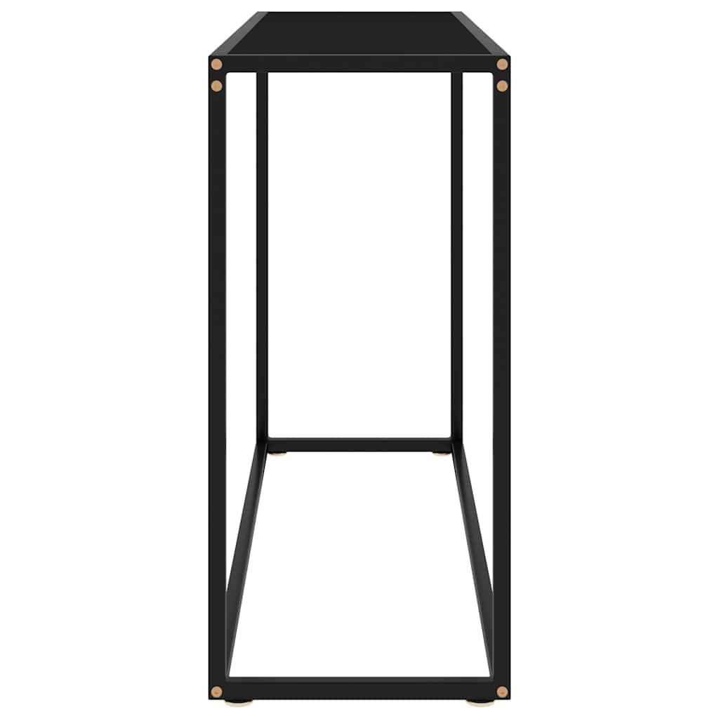 Fekete edzett üveg tálalóasztal 100 x 35 x 75 cm 3