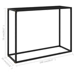 Fekete edzett üveg tálalóasztal 100 x 35 x 75 cm 6