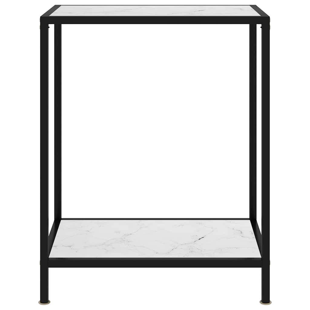Fehér edzett üveg tálalóasztal 60 x 35 x 75 cm 2