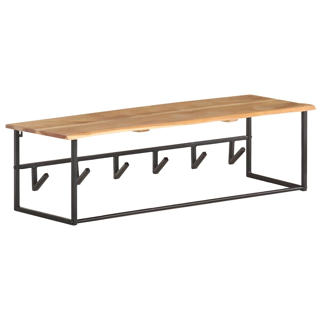 Tömör akácfa ruhafogas természetes éllel 100 x 34 x 38 cm 2