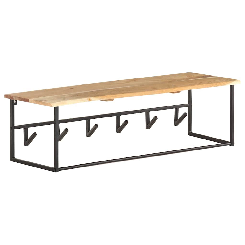 Tömör akácfa ruhafogas természetes éllel 100 x 34 x 38 cm 10