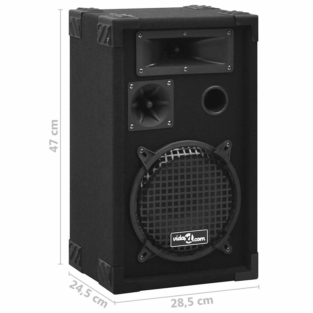 2 db fekete professzionális passzív színpadi hangszóró 800 W 9