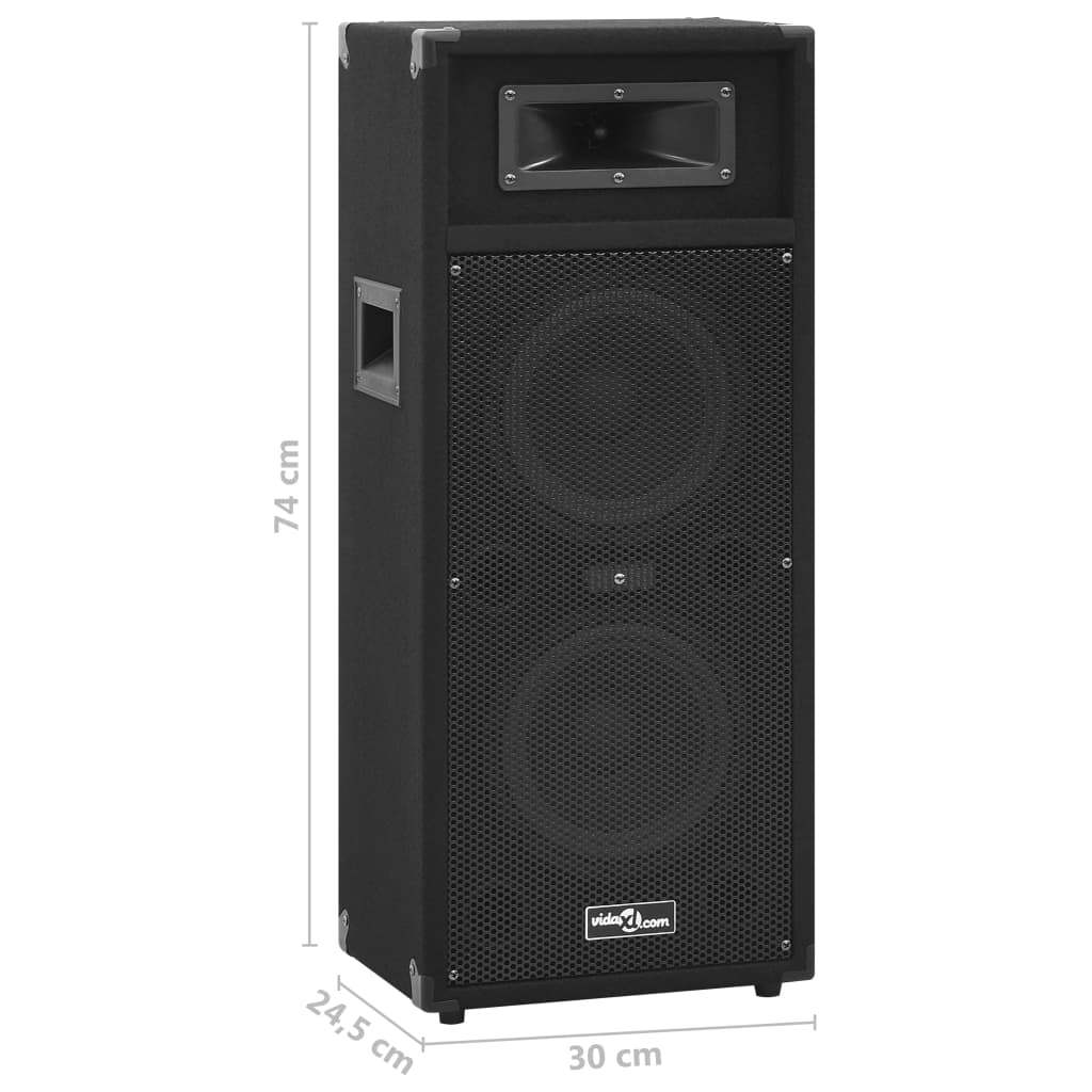 2 db professzionális fekete passzív hifi színpadi hangfal 1000W 9